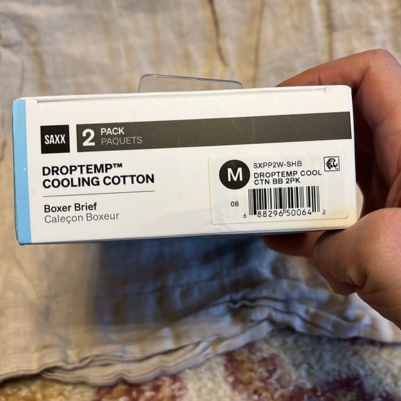 Saxx DropTemp® Cooling Cotton (2 Pack) Cooling Cotton Boxer Brief 5” (Med) - Picture 6 of 6